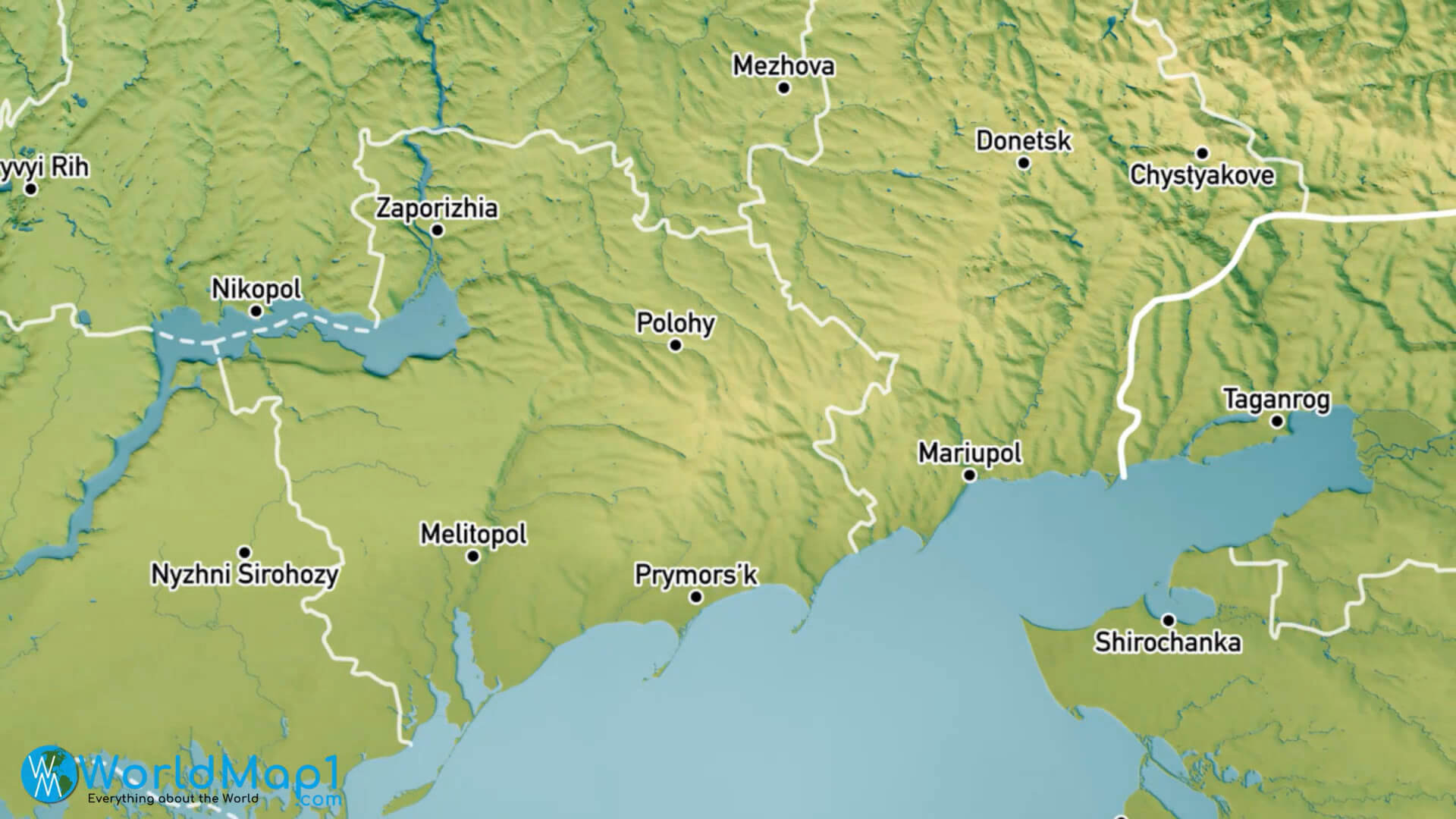 Mariupol Map in Ukraine